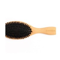 Bamboo hairbrush with boar bristle