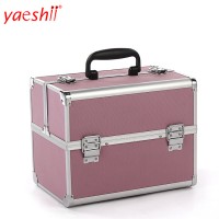 Yaeshii Foldable Multilayer Professional Beauty Cosmetic Train Case Aluminum Makeup