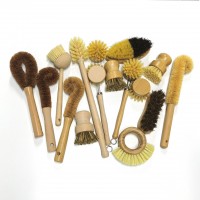 novelty sisal natural wood kitchen dish brush,dish cleaning brush,kitchen scrub brush