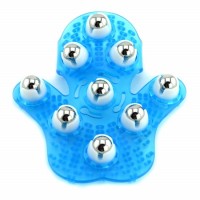 High Quality 9 Steel Ball Rolling Massager Glove,held hand massager, roller ball massager