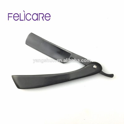 Black sandalwood and stainless steel wholesale straight edge hair razor Single blades