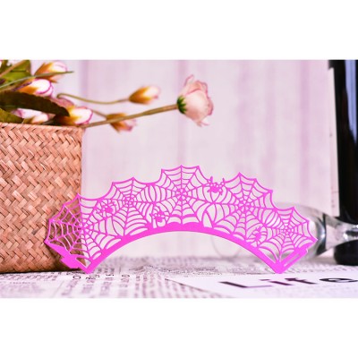 Mini disposable Lace cut cupcake muffin paper wraps/cupcake wrappers for decor