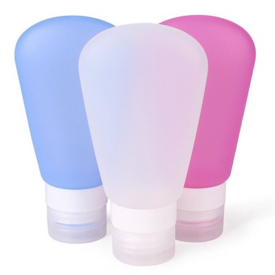 Portable soft silicone travel bottles,3 oz travel bottles,travel silicone bottles