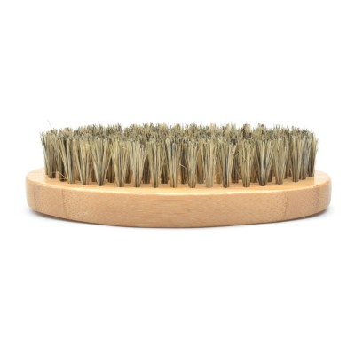 Oval Wood Beard Brush Pure Boar Bristle Beard Brush